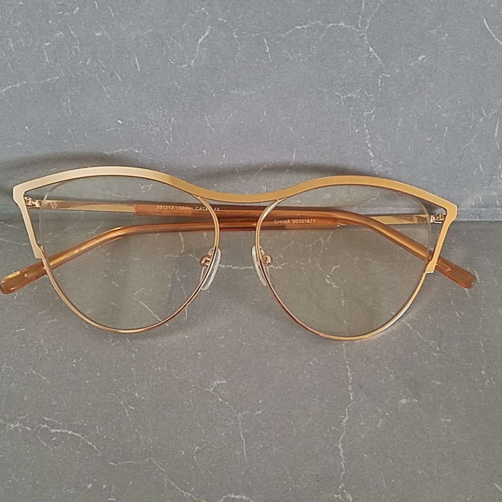 Rose Gold Metal Fashion Glasses